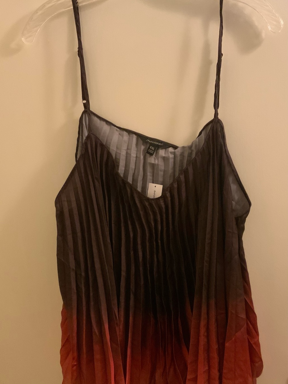 Banana Republic Pleated Ombre Cami Top - Black to Rust